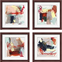 Framed 'Abstract Metro Maps 4 Piece Framed Art Print Set' border=