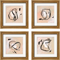 Framed 'Broken Glass  4 Piece Framed Art Print Set' border=