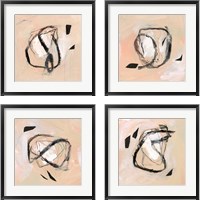 Framed 'Broken Glass  4 Piece Framed Art Print Set' border=