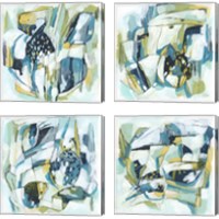 Framed 'Orbit Gesture 4 Piece Canvas Print Set' border=