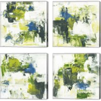 Framed 'Summer Meadow 4 Piece Canvas Print Set' border=