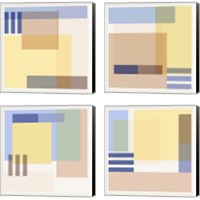 Framed 'Hazy Days 4 Piece Canvas Print Set' border=