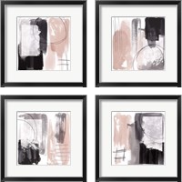 Framed 'Coexistence 4 Piece Framed Art Print Set' border=