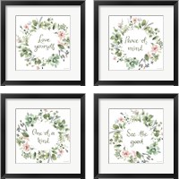 Framed 'Inner Garden 4 Piece Framed Art Print Set' border=