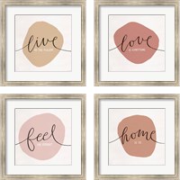 Framed 'Just Leaves 4 Piece Framed Art Print Set' border=