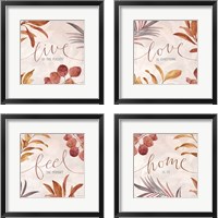 Framed 'Terra Inspiration 4 Piece Framed Art Print Set' border=