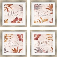 Framed 'Terra Inspiration 4 Piece Framed Art Print Set' border=