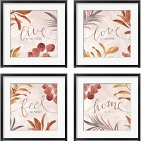 Framed 'Terra Inspiration 4 Piece Framed Art Print Set' border=