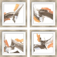 Framed 'Melody 4 Piece Framed Art Print Set' border=