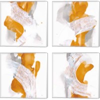 Framed 'Amber Wash 4 Piece Canvas Print Set' border=