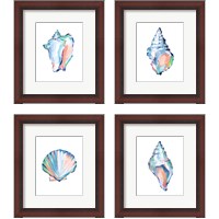 Framed 'Pop Shell Study 4 Piece Framed Art Print Set' border=