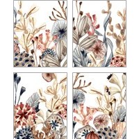 Framed 'Ocean Chorus 4 Piece Art Print Set' border=