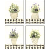 Framed 'Herb 4 Piece Art Print Set' border=