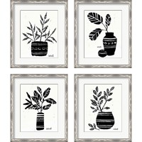 Framed 'Botanical Sketches 4 Piece Framed Art Print Set' border=