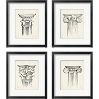 Framed 'Museum Sketches  4 Piece Framed Art Print Set' border=