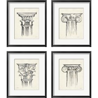 Framed 'Museum Sketches  4 Piece Framed Art Print Set' border=