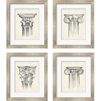 Framed 'Museum Sketches  4 Piece Framed Art Print Set' border=