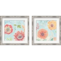 Framed 'Happy Meadow 2 Piece Framed Art Print Set' border=