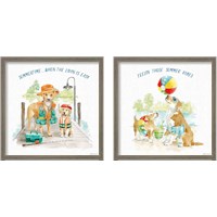 Framed 'Summer Fun 2 Piece Framed Art Print Set' border=