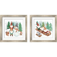 Framed 'Woodland Gnomes 2 Piece Framed Art Print Set' border=