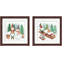 Framed 'Woodland Gnomes 2 Piece Framed Art Print Set' border=