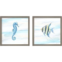 Framed 'Great Blue Sea 2 Piece Framed Art Print Set' border=