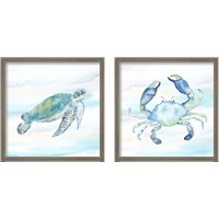 Framed 'Great Blue Sea 2 Piece Framed Art Print Set' border=