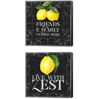 Framed 'Live with Zest 2 Piece Canvas Print Set' border=