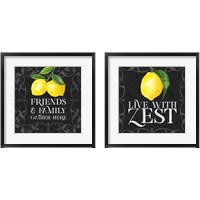 Framed 'Live with Zest 2 Piece Framed Art Print Set' border=