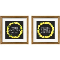 Framed 'Live with Zest 2 Piece Framed Art Print Set' border=