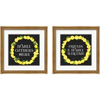 Framed 'Live with Zest 2 Piece Framed Art Print Set' border=