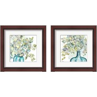 Framed 'Eucalyptus in Mason Jar 2 Piece Framed Art Print Set' border=