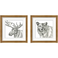 Framed 'Pencil Forest 2 Piece Framed Art Print Set' border=