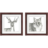 Framed 'Pencil Forest 2 Piece Framed Art Print Set' border=