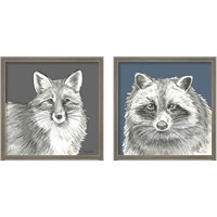 Framed 'Watercolor Pencil Forest 2 Piece Framed Art Print Set' border=