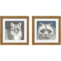 Framed 'Watercolor Pencil Forest 2 Piece Framed Art Print Set' border=