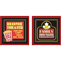 Framed 'Movie Theater 2 Piece Framed Art Print Set' border=