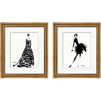 Framed 'Style Sketches 2 Piece Framed Art Print Set' border=