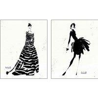 Framed 'Style Sketches 2 Piece Art Print Set' border=