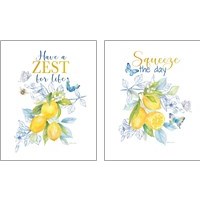 Framed 'Lemon Sketch Book 2 Piece Art Print Set' border=