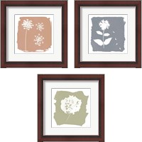 Framed 'Nature by the Lake Flowers 3 Piece Framed Art Print Set' border=