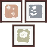 Framed 'Nature by the Lake Flowers 3 Piece Framed Art Print Set' border=