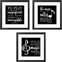 Framed 'Moved by Music 3 Piece Framed Art Print Set' border=