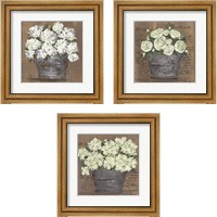 Framed 'Heavenly Floral 3 Piece Framed Art Print Set' border=