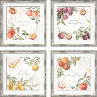 Framed 'In the Orchard 4 Piece Framed Art Print Set' border=