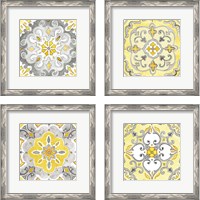 Framed 'Jewel Medallion 4 Piece Framed Art Print Set' border=