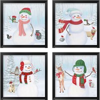 Framed 'Dressed for Christmas 4 Piece Framed Art Print Set' border=