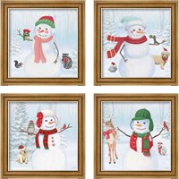 Framed 'Dressed for Christmas 4 Piece Framed Art Print Set' border=