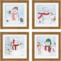 Framed 'Dressed for Christmas 4 Piece Framed Art Print Set' border=