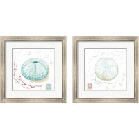 Framed 'Delicate Sea 2 Piece Framed Art Print Set' border=